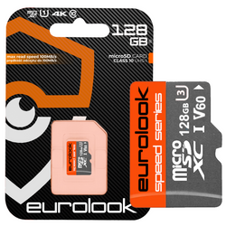 Karta Pamięci microSD 128GB EUROLOOK Class 10 V30 Dedykowana Do Kamer WiFi